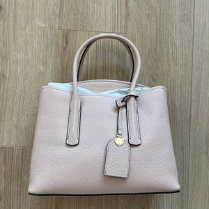 kate spade Blush Pink Pebbled Leather Satchel with Gold Accent